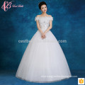 Lace appliques beading ball gown cheap custom made plus size princess wedding dress